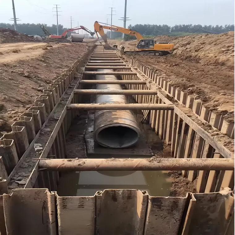 邢台拉森钢板桩施工基坑支护 #邢台拉森钢板桩 #邢台拉森钢板